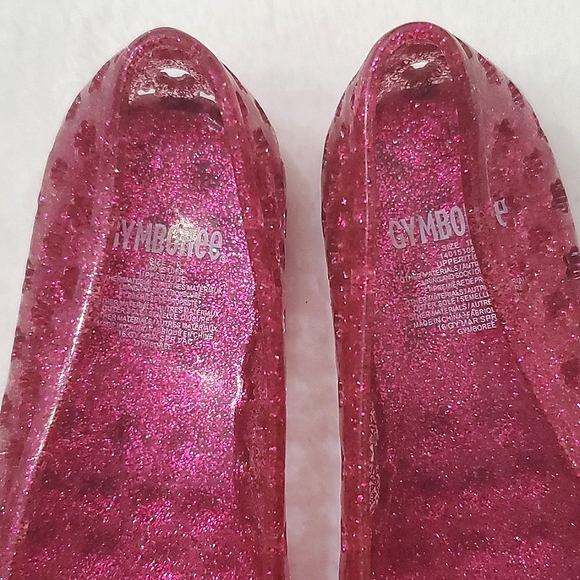 Pretty Gymboree Pink Glitter Jelly Shoes Flats Toddler Girls Size 10 - Picture 6 of 10